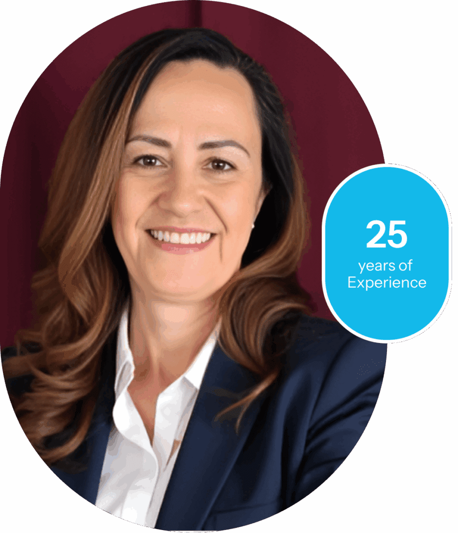 Professional woman with 25 years' experience