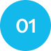 Blue circle displaying 01