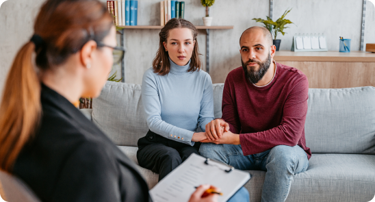 Couple in a therapy session